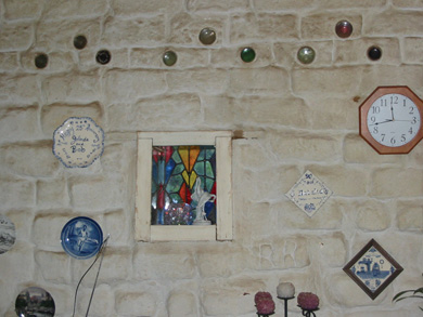 bottles through the wall